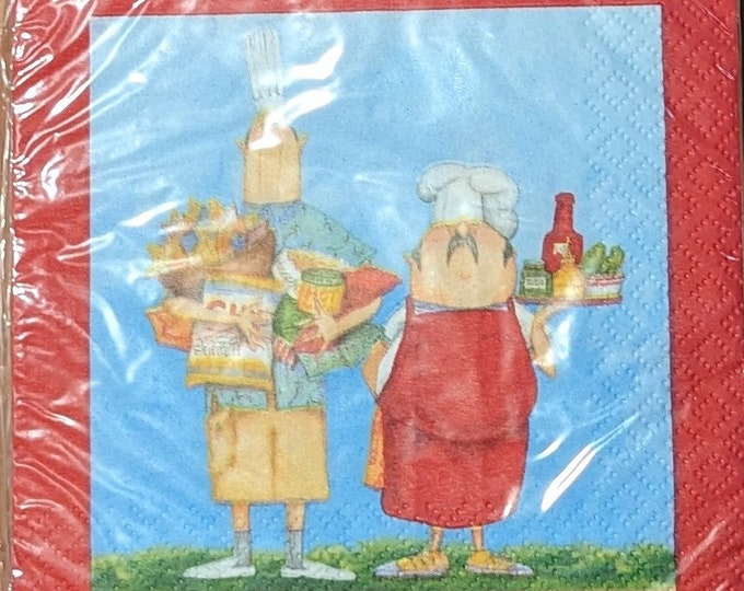 Masters of the Grill Beverage Napkins (16) - BBQ Grilling Party Supplies