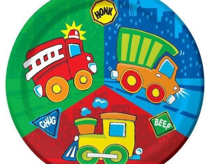 Construction Pals Dinner Plates (8)