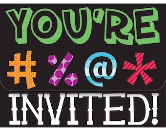 Holy Bleep Birthday Party Invitations (8)