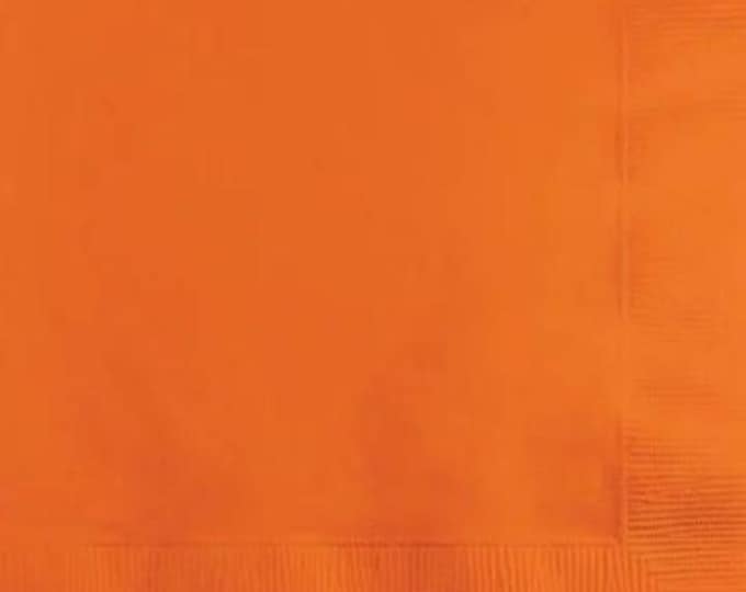 Orange Beverage Napkins (50)