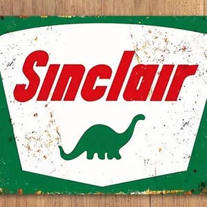 Sinclair Dinosaur Gas Station Tin Sign