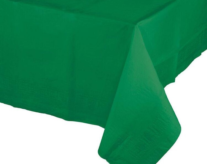 Emerald Green Plastic Table Cover