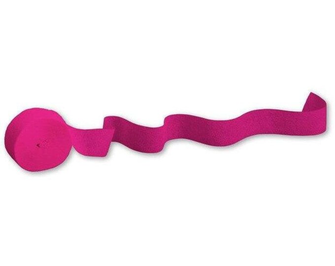 Hot Pink Crepe Paper Party Streamers