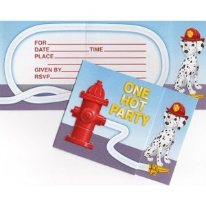 Firefighter Party Invitations (8)