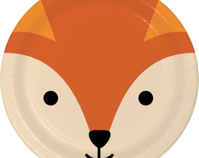 Fox Animal Faces Dessert Plates (8)