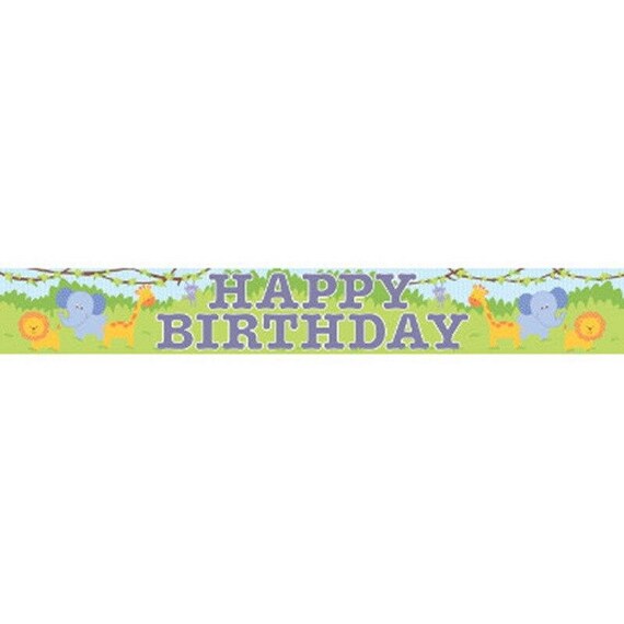 Forest Friends Happy Birthday Banner | Etsy