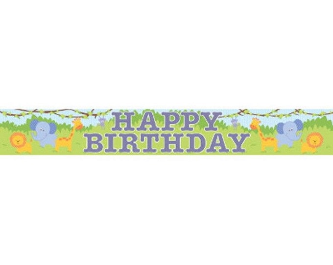 Forest Friends Happy Birthday Banner