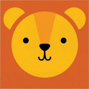 Lion Animal Faces Lunch Napkins (16)