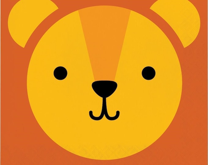 Lion Animal Faces Lunch Napkins (16)