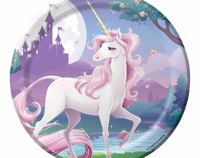 Unicorn Fantasy Dessert Plates (8) - Birthday Party Supplies
