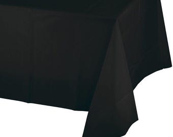 Black Plastic Table Cover