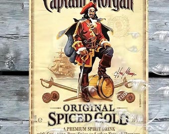 Captain Morgan Metal Sign - 8x12 Inch