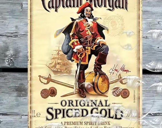 Captain Morgan - Reproduction Retro Vintage Metal Sign - 8x12 Inch