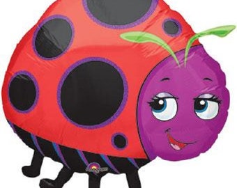 25" Miss Ladybug Mylar Balloon