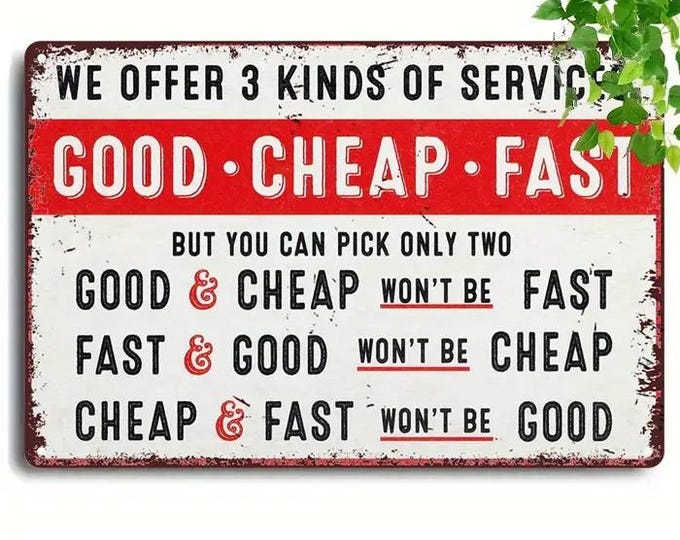We Offer 3 Kinds of Service - Auto Service Station Metal Sign - 8x12 Inch