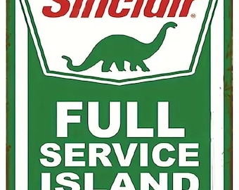 Sinclair Full Service Island Metal Sign - 8x12 Inch