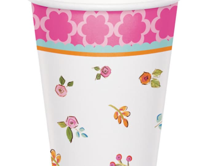 Tea Time Party Cups (8) - Birthday Party Supplies