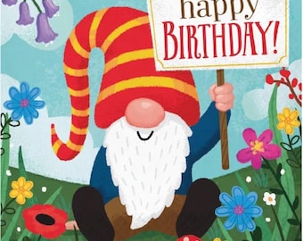 Gnome Party Happy Birthday Lunch Napkins (16)