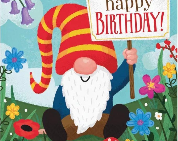 Gnome Party Happy Birthday Lunch Napkins (16)