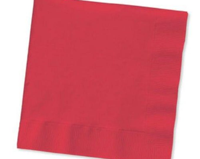 Red Beverage Napkins (50)