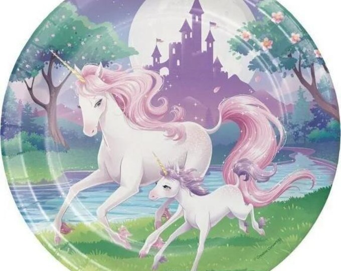 Unicorn Fantasy Dinner Plates (8)