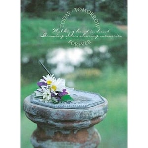 Today Tomorrow Forever Sundial Wedding Bulletins