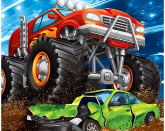 Monster Truck Rally Favor Bags (8) - Birthday Party Supplies