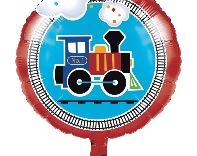 All Aboard Train Balloon (1) - Birthday Party Supplies