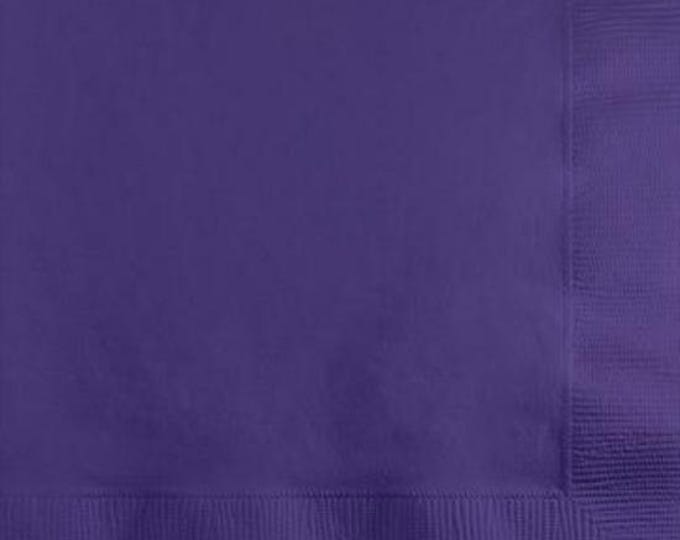 Purple Beverage Napkins (50)