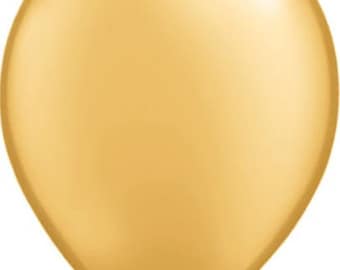 12" Gold Latex Balloons (10)