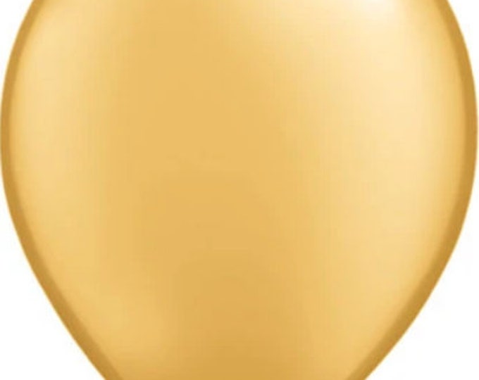 12" Gold Latex Balloons (10)