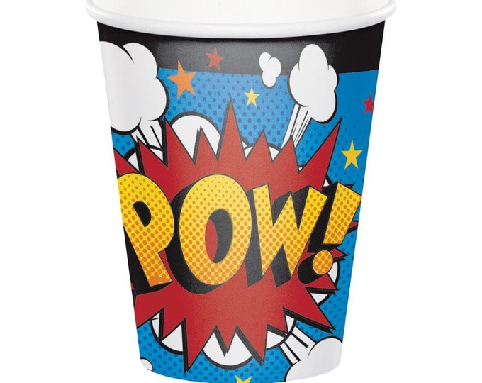 Superhero Slogans Party Cups (8)