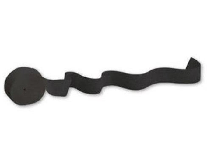 Black Crepe Paper Party Streamers