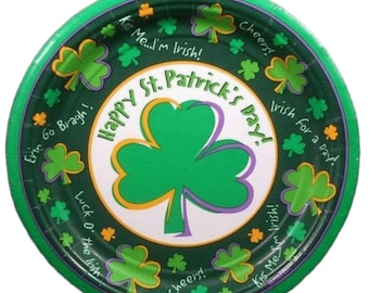 St Patricks Day Shamrock Dessert Plates (12)