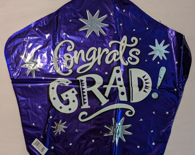 Purple Star Graduation Balloon - Grad Party Supplies
