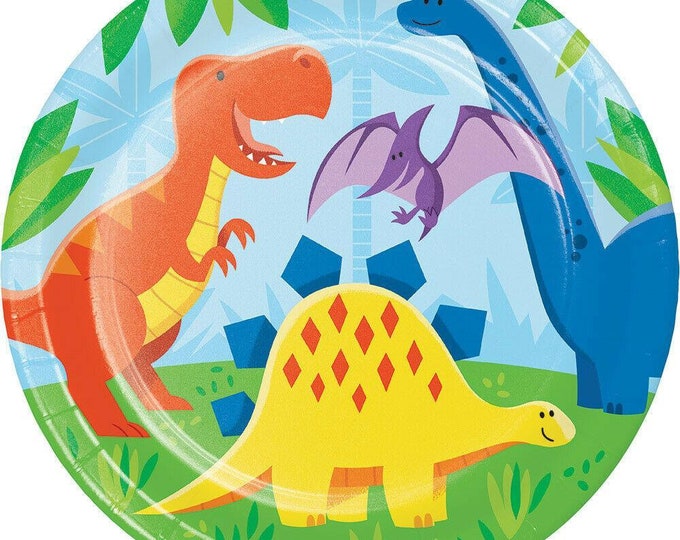 Dinosaur Friends Dinner Plates (8)