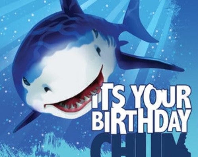 Shark Themed Lunch Napkins - Birthday
