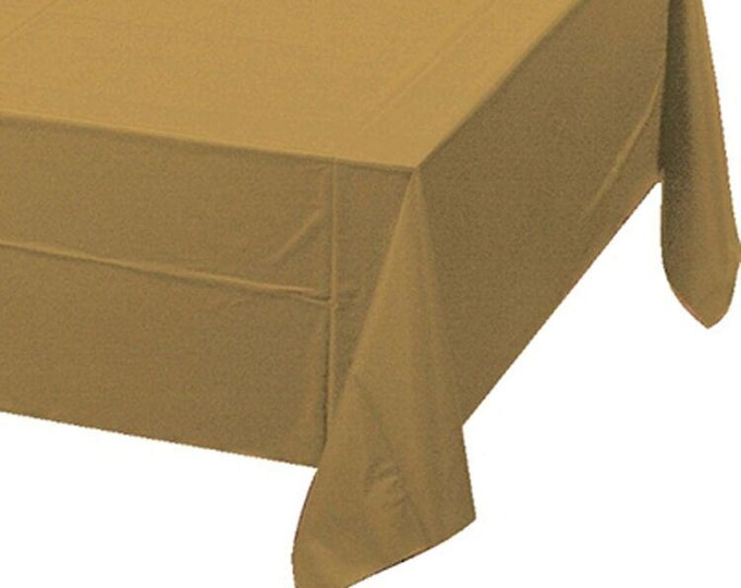 Gold Plastic Table Cover