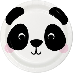 Panda Animal Faces Dinner Plates (8)