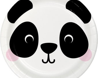 Panda Animal Faces Dinner Plates (8)