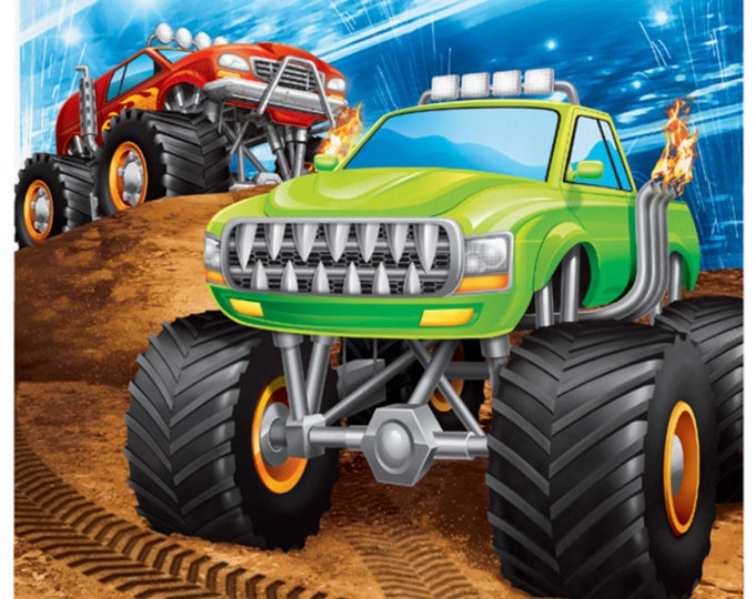 Monster Truck Rally Luncheon Napkins (16) - Birthday Party Supplies