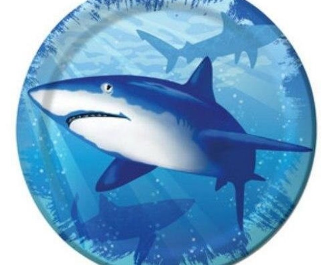 Shark Themed Dessert Plates (8)
