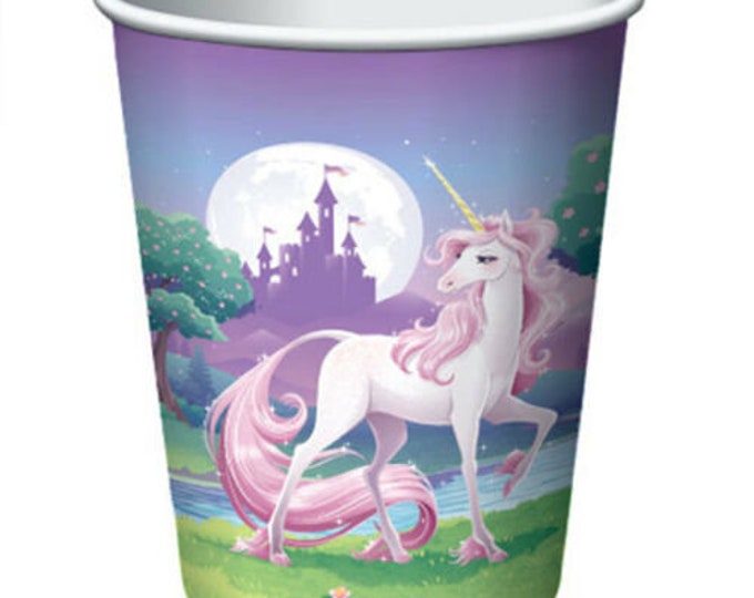 Unicorn Fantasy Party Cups (8) - Birthday Party Supplies
