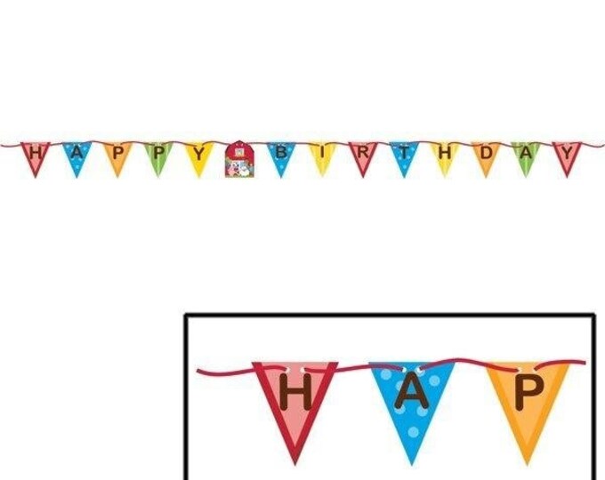 Farmhouse Fun Happy Birthday Ribbon Banner