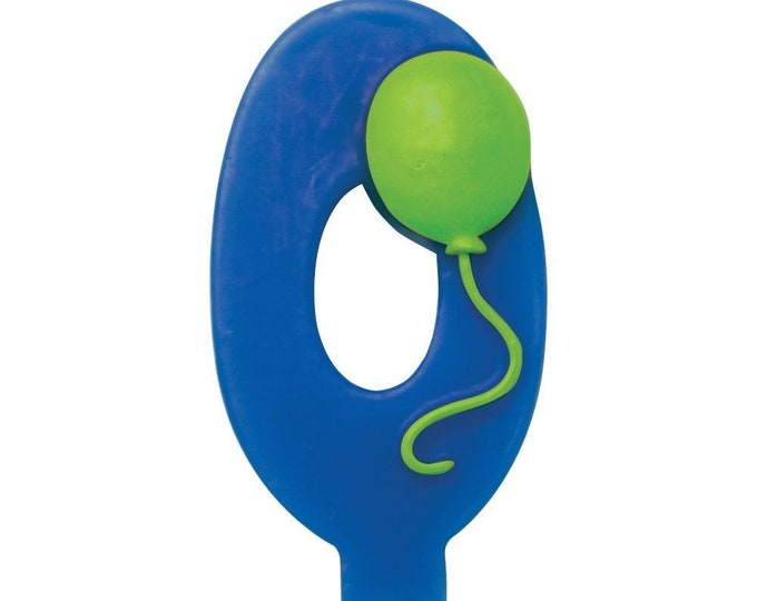 Number 0 Birthday Party Candle w/Balloon