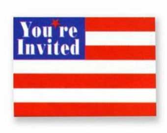Stars & Stripes Patriotic Party Invitations (8)