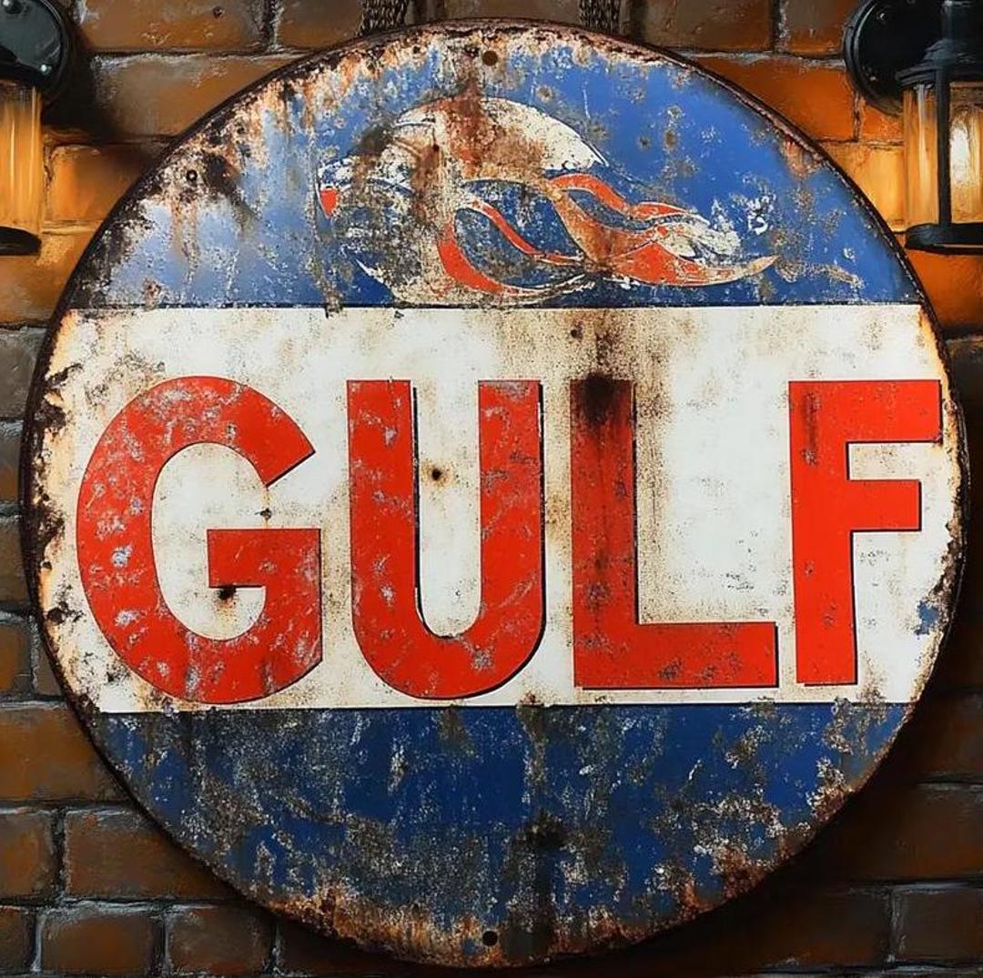 Gulf Gas Station Metal Sign - 8x8 Inch - Etsy