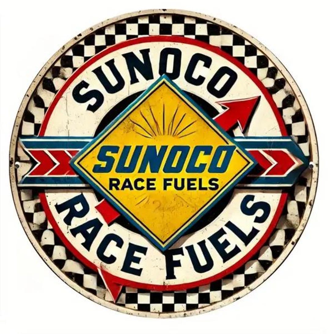 Sunoco Race Fuels Round Metal Sign - 8x8 Inch - Etsy