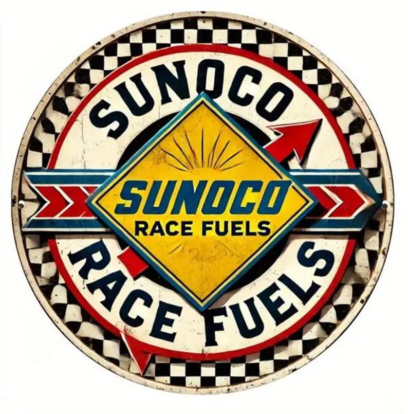 Sunoco Race Fuels Round Metal Sign - 8x8 Inch - Etsy
