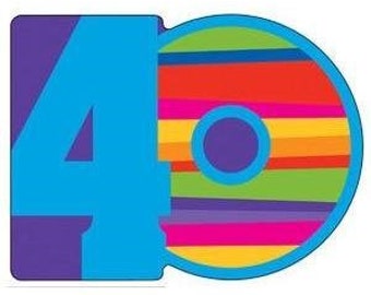 Birthday Stripes Age 40 Invitations (8)